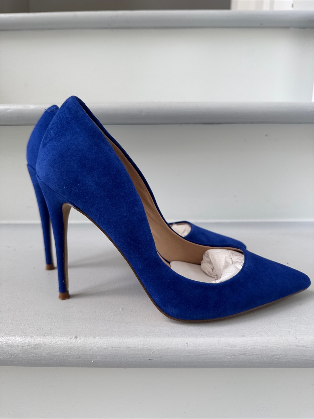 Classic Pointed-Toe High Heels in Royal Blue